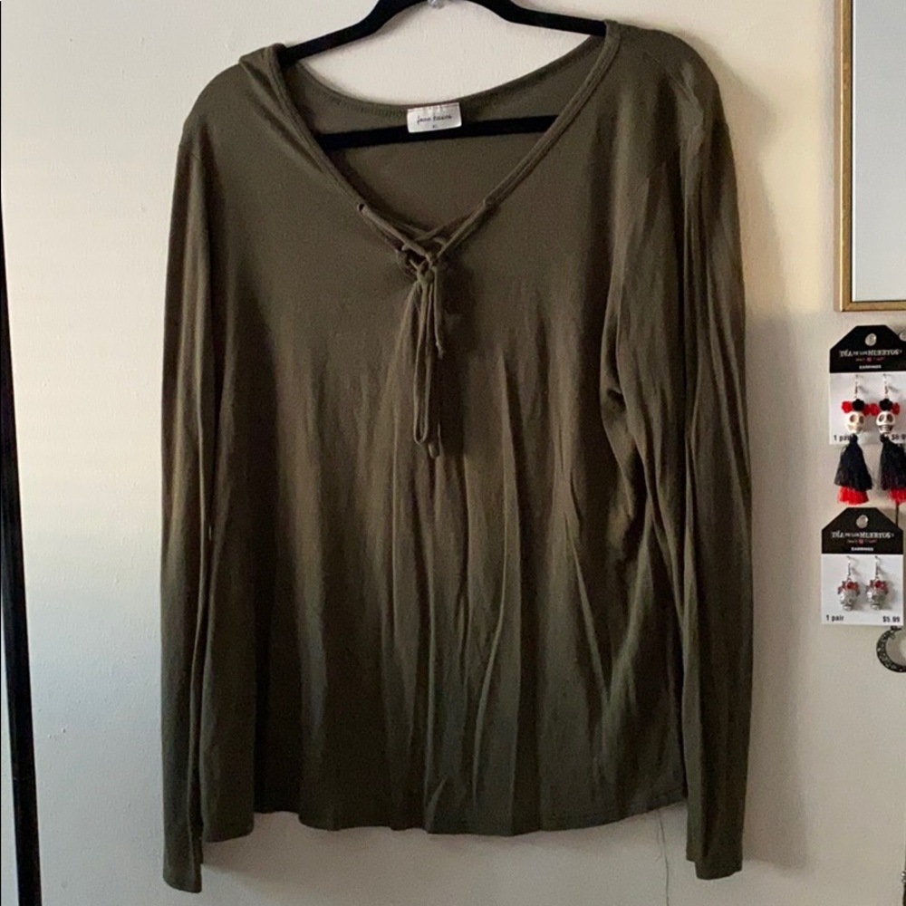 Olive colored blouse